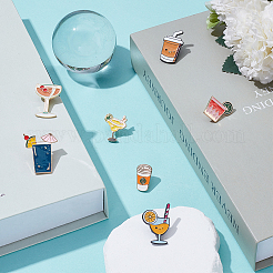 7Pcs 7 Styles Drink Enamel Pins&nbsp;JEWB-SC0001-85