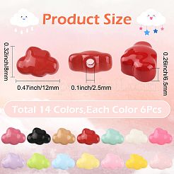 84Pcs 14 Colors Baking Paint Opaque Acrylic Beads&nbsp;FIND-SC0020-83