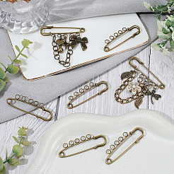 30Pcs Iron Brooch Findings&nbsp;FIND-SC0021-17