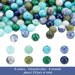 8 Strands 8 Style Natural & Synthetic Gemstone Beads Strands&nbsp;G-OC0002-07