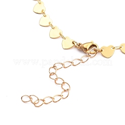Brass Heart Link Chain Necklaces&nbsp;NJEW-JN03184-02