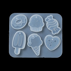 Ice Cream/Cake/Donut Pendant DIY Silicone Mold&nbsp;X1-DIY-K073-09C