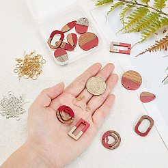 DIY Wooden Dangle Earring Making Kits&nbsp;DIY-OC0007-02