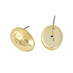 Oval CCB Plastic Stud Earrings for Women&nbsp;EJEW-Q382-01G