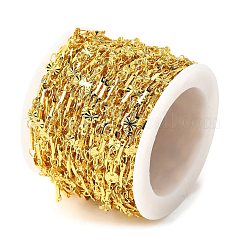 Brass Textured Flat Round Bar Link Chains&nbsp;CHS-H112-07G
