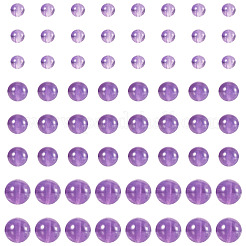 100Pcs 3 Styles Natural Amethyst Round Bead Strands&nbsp;G-TA0002-46