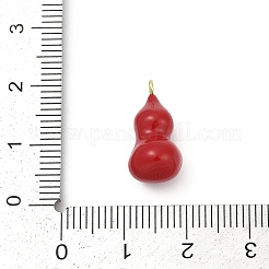Gourd Brass Enamel Pendants&nbsp;KK-G526-20G-02