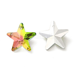 Electroplate Transparent Glass Pendants&nbsp;GLAA-A008-02E
