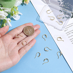 8 Pairs Brass Earring Hooks&nbsp;KK-BBC0027-65G