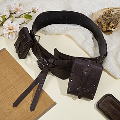 Imitation Leather Belts with 2Pcs PU Leather Wallets&nbsp;AJEW-NB0006-73