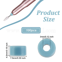 100Pcs Plastic Sleeve Ring&nbsp;FIND-OC0002-31