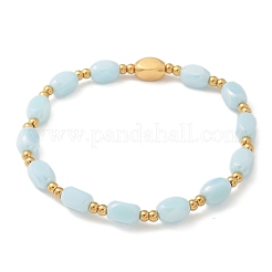 304 Stainless Steel Beads Stretch Breacelets for Women&nbsp;BJEW-M054-01G-02