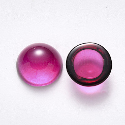 Transparent Spray Painted Glass Cabochons&nbsp;GLAA-S190-013C-G06