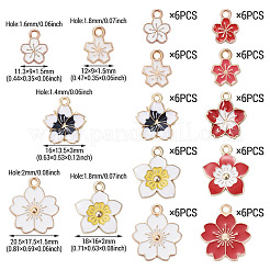 60Pcs 10 Styles Alloy Enamel Pendants&nbsp;ENAM-TA0003-74