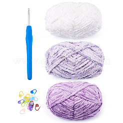 3 Rolls Polyester Chenille Wool Yarn&nbsp;OCOR-MB0001-06A