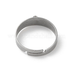 Non-Tarnish 304 Stainless Steel Open Cuff Rings Findings&nbsp;STAS-K278-02P