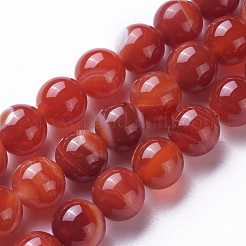 Natural Red Agate Beads Strands&nbsp;G-P434-09C-A