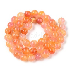 Dyed Natural White Jade Beads Strands&nbsp;G-T138-8mm-210-32