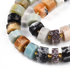 Natural Flower Amazonite Beads Strands&nbsp;G-T140-33