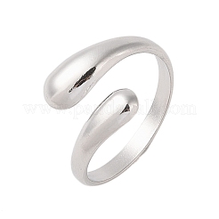 Ion Plating(IP) 304 Stainless Steel Open Cuff Ring for Women&nbsp;STAS-S125-12G