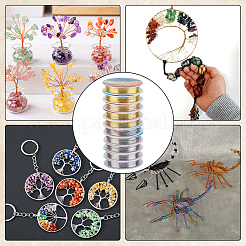 10 Rolls 10 Styles Round Copper Jewelry Wire&nbsp;CWIR-BBC0001-10