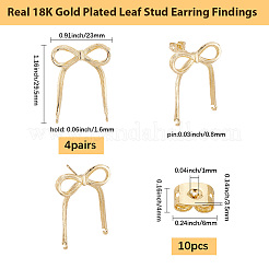 6Pcs Brass Stud Earring Finding&nbsp;KK-BBC0019-96B