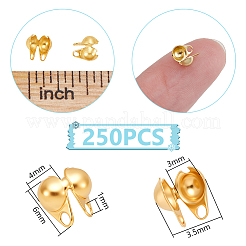 250Pcs 304 Stainless Steel Bead Tips&nbsp;STAS-UN0063-53