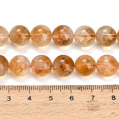 Hearted Natural Citrine Beads Strands&nbsp;GG-T002-A01-10mm