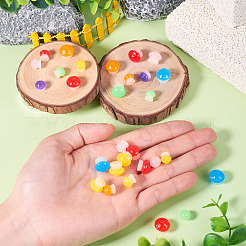 30Pcs 2 Styles Luminous Resin Mushroom Ornament&nbsp;RESI-TA0004-02C