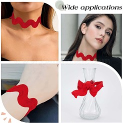 9 Yards Polyester Wavy Fringe Trim Ribbon&nbsp;OCOR-XCP0002-90B
