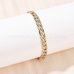 304 Stainless Steel Curb Chain Bracelets for Women&nbsp;BJEW-G757-14GP