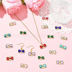 24Pcs 8 Colors Alloy Rhinestone Connector Charms&nbsp;FIND-YW0011-45