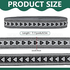 Ethnic Style Floral Pattern Embroidery Polyester Ribbons&nbsp;OCOR-WH0104-23B