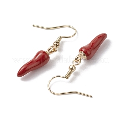Alloy Enamel Chili Dangle Earring&nbsp;EJEW-JE05762