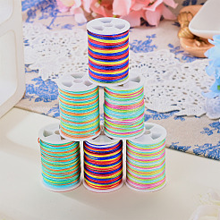 6Rolls 6 Styles Segment Dyed Polyester Thread&nbsp;NWIR-TA0001-47A