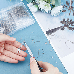 240Pcs 4 Style 316 Surgical Stainless Steel Earring Hooks&nbsp;STAS-NB0001-22