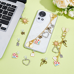 9Pcs PVC Mobile Dustproof Plugs and Iron Cell Phone Holder Stand Sets&nbsp;HJEW-NB00338