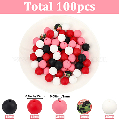 Round Silicone Focal Beads&nbsp;SIL-SP0001-16B