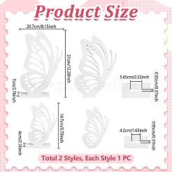 2Pcs Butterfly Wood Sculpture Display Decorations&nbsp;DJEW-WH0053-78