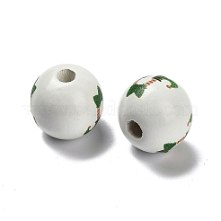 St. Patrick's Day Series Printed Schima Wood European Beads&nbsp;WOOD-V002-01D