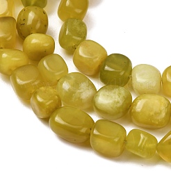Natural Korea Olive Jade Nuggets Beads Strands&nbsp;G-T150-A02-04