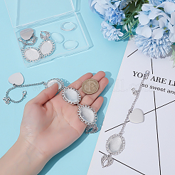 3Bags 3 Styles DIY Zinc Alloy Oval Pendant Decorations Making Kits&nbsp;AJEW-ME0001-30