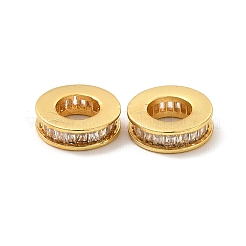 Rack Plating Brass Cubic Zirconia European Beads&nbsp;KK-G457-06G