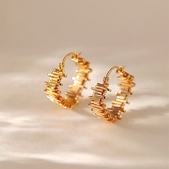 Brass Hoop Earrings for Women&nbsp;WGB6F4D-01