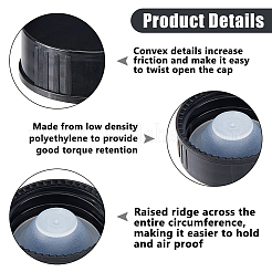 Plastic 28 Tooth Bottle Cap with Hopper Inner Plug&nbsp;AJEW-WH0460-048