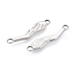 304 Stainless Steel Textured Hot Pepper Links/Cennector Charms&nbsp;STAS-T067-86P