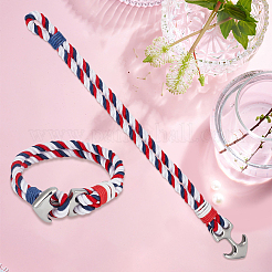 2Pcs Stainless Steel Anchor Link Bracelet&nbsp;BJEW-CN0001-26