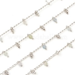 3.28 Feet Handmade Faceted Natural Fluorite Beaded Chains&nbsp;X-CHC-E021-02G-P