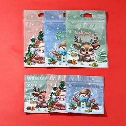 50Pcs 2 Styles Christmas Theme Plastic Resealable Bags&nbsp;ABAG-FS0001-07