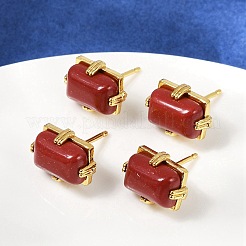 Brass Stud Earrings&nbsp;KK-F358-03G-01